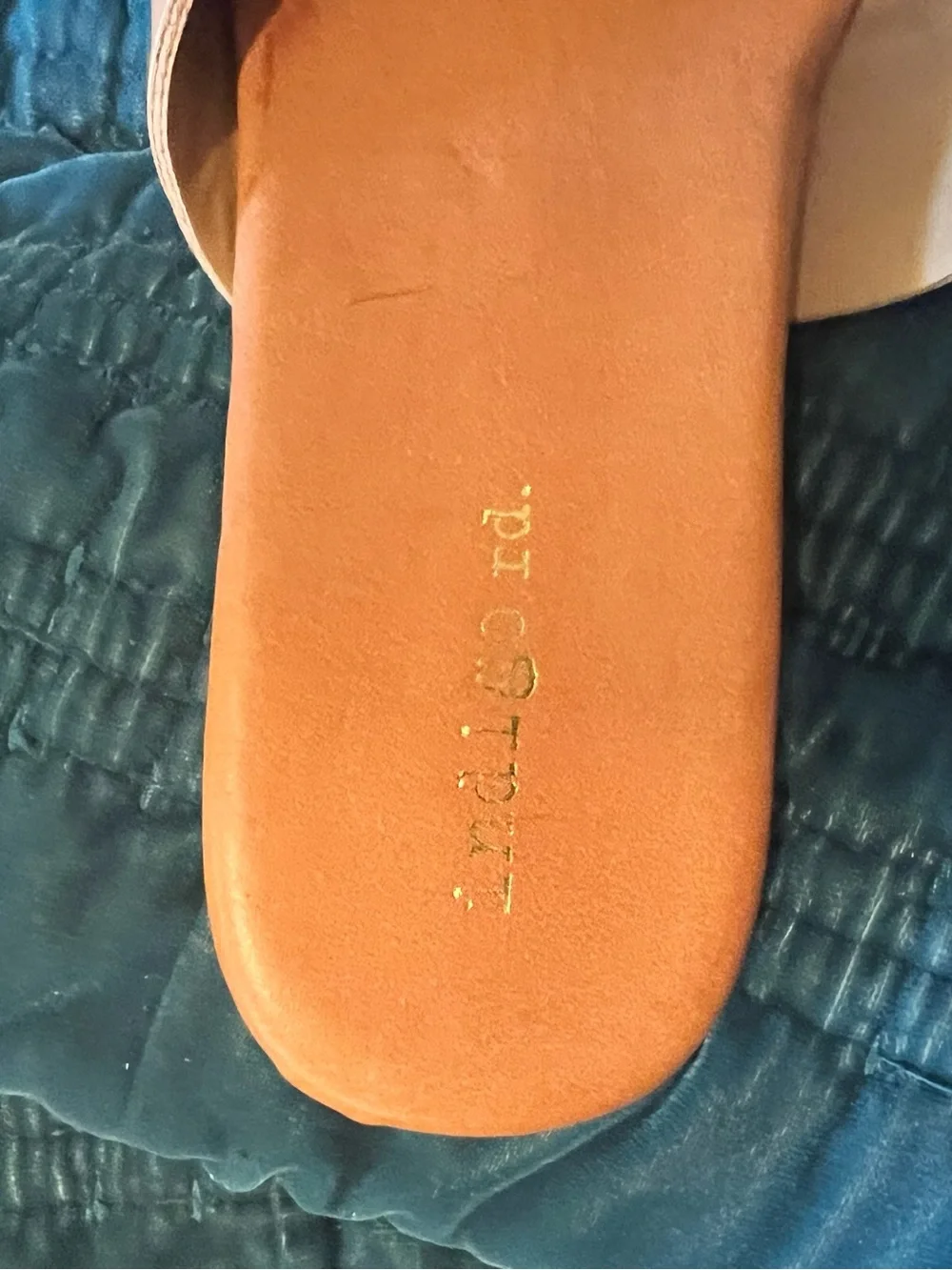 Indigo Tan Crossover Slide Sandals